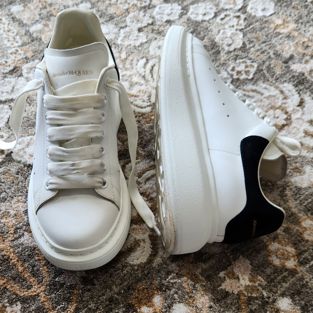 Alexander McQueen White and Black Sneakers